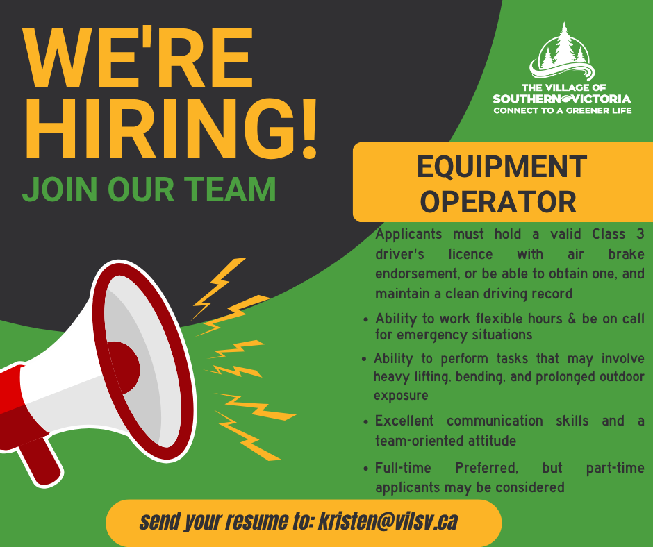 Equipment Operator Job Posting
